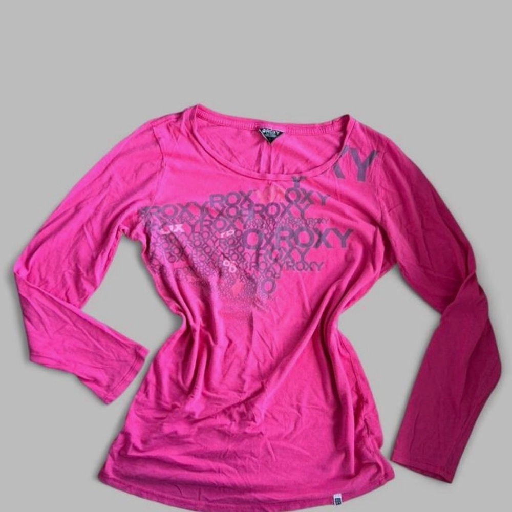 Roxy Fuchsia Graphic Long Sleeve Tee